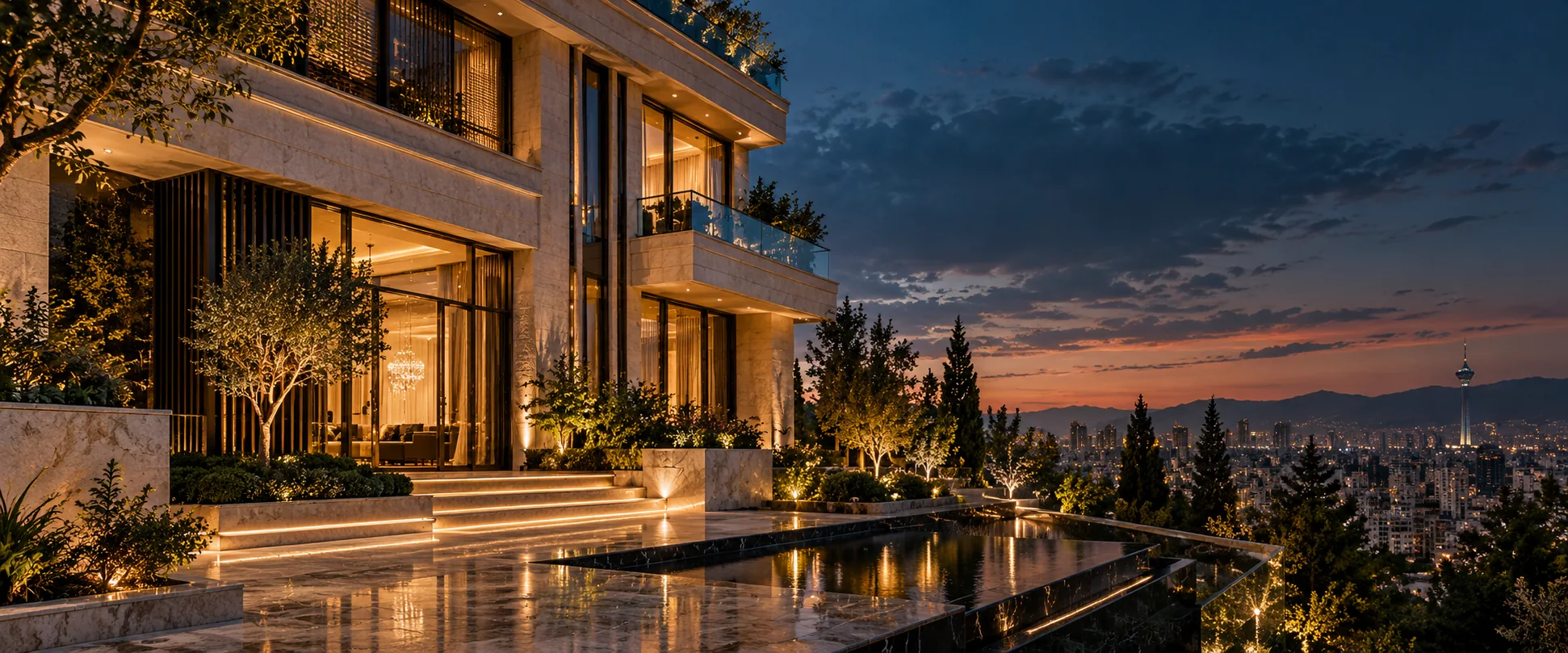 تصویر مفهومی معماری لوکس